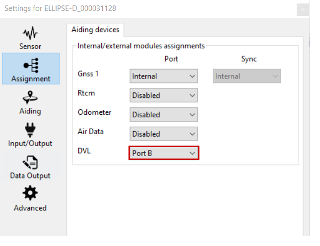 DVL assignment ellipse