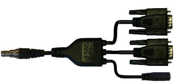 CA-ELI-SPLIT-RS232-DB-0.5M Lengths not to scale