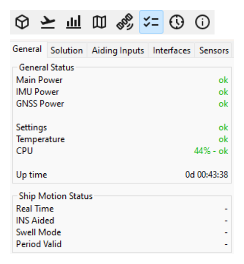 sbgCenter Display - Status