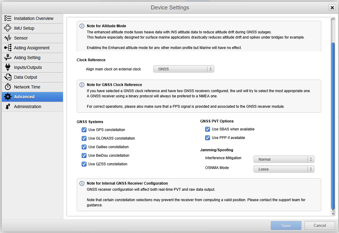 new advanced GNSS settings starting from firmware 5.5.3789-stable